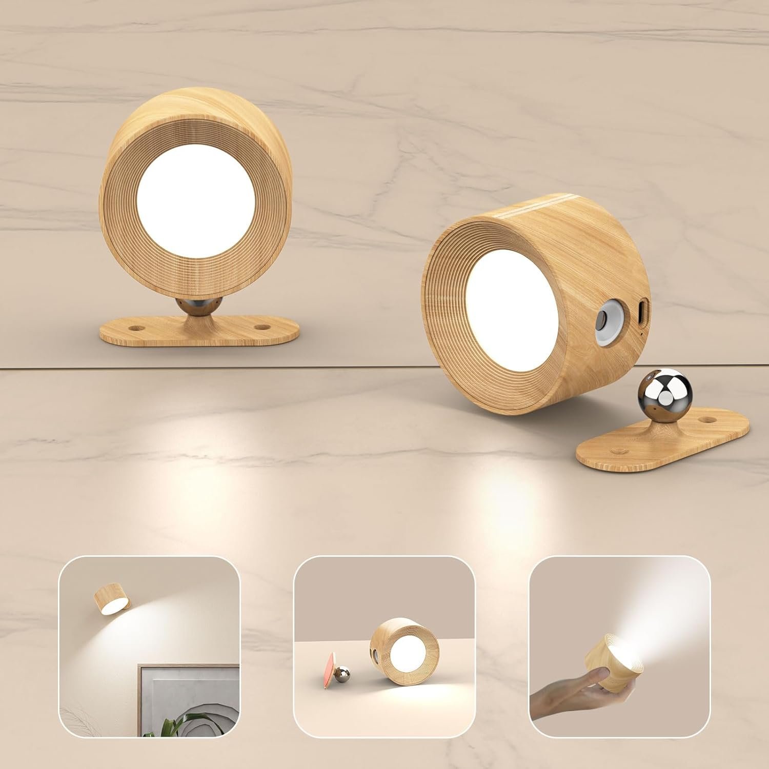 The FlexSconce Duo | Cordless Touch-Control Wall Lamps